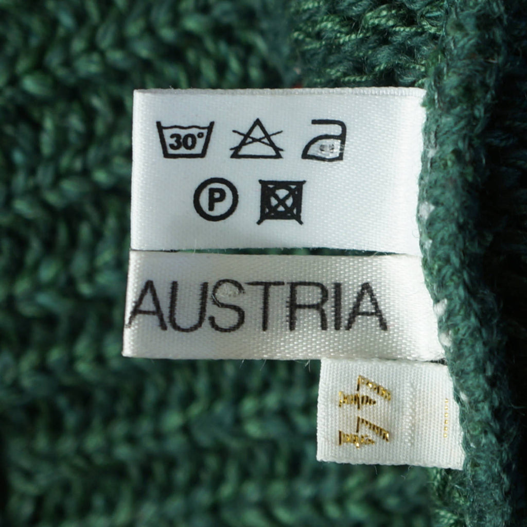 Vintage Austrian Sweater Trachten Traditional Style Hand Knit Ladies Size L - Poppy's Vintage Clothing