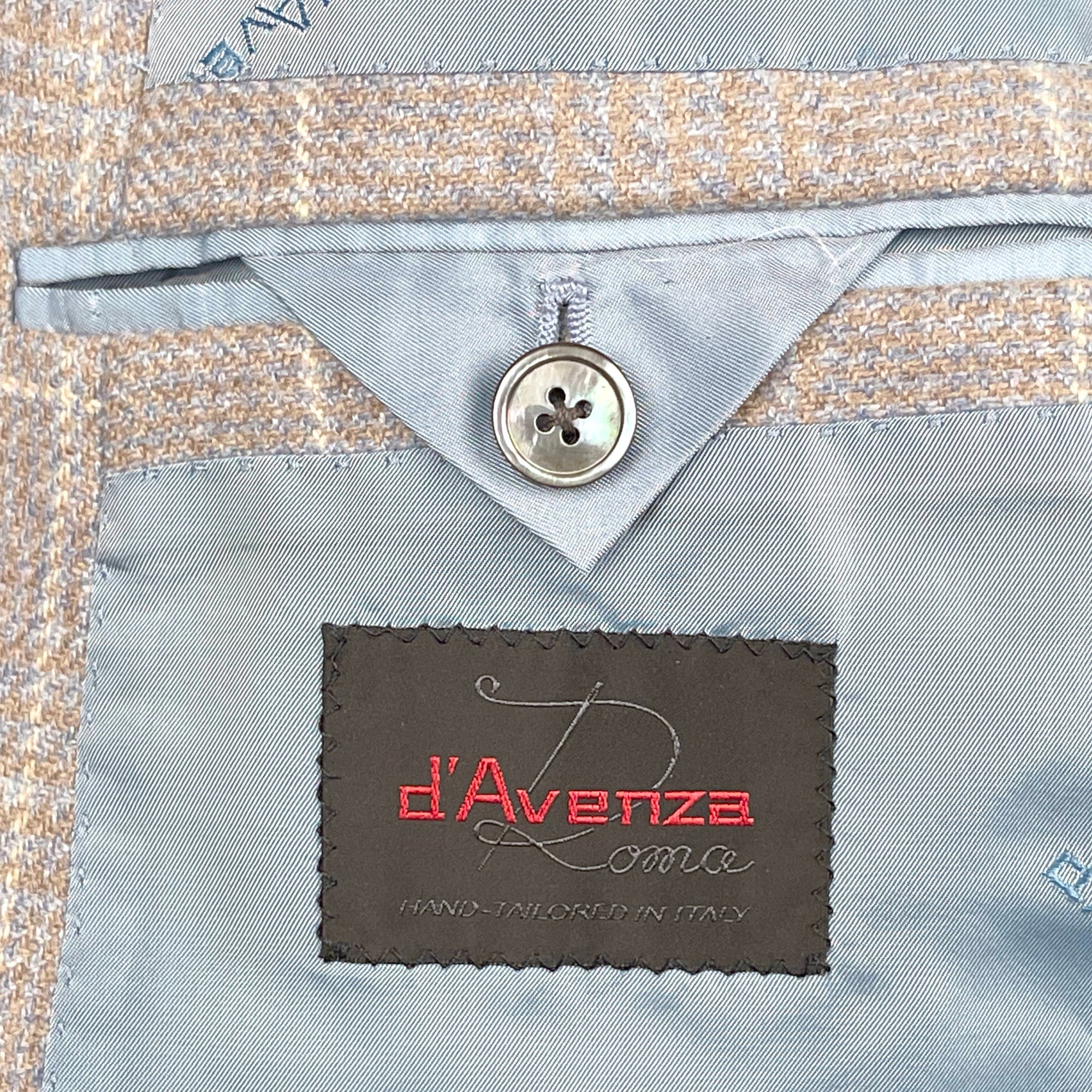 D’Avenza Suit Jacket Pure Cashmere Sport Coat Sz 42