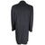 Vintage 1960s Mens Overcoat Ayers Wool Black Coat Size M L