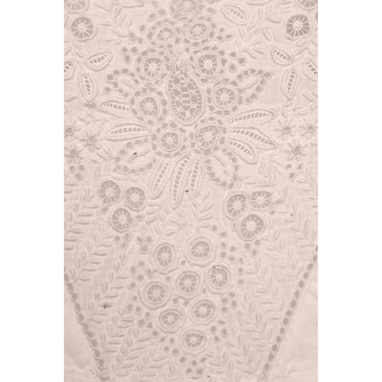 Antique 19th Ayrshire Whitework Embroidery Christening Gown Baptismal Robe As Is - Poppy's Vintage Clothing