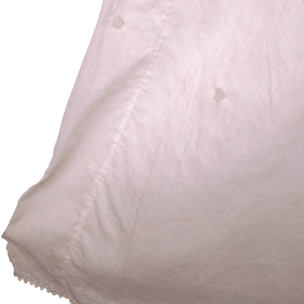 Antique 19th Ayrshire Whitework Embroidery Christening Gown Baptismal Robe As Is - Poppy's Vintage Clothing