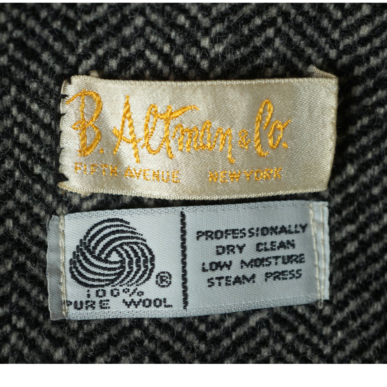 Vintage 70s Tweed Coat B Altman Fifth Avenue Ladies Size M - Poppy's Vintage Clothing