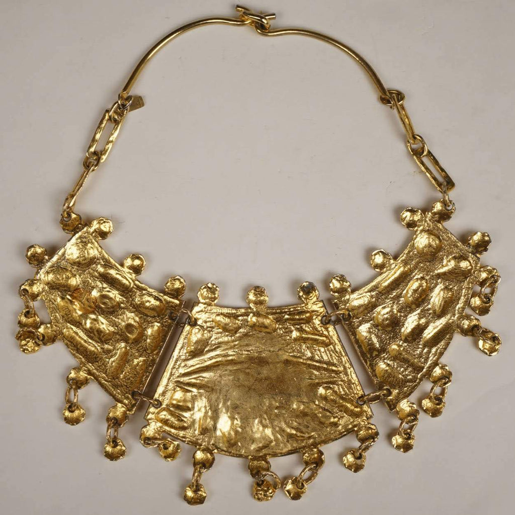 Vintage Jewelry Designer Donald Stannard Necklace Eye of Horus Egyptian Revival - Poppy's Vintage Clothing