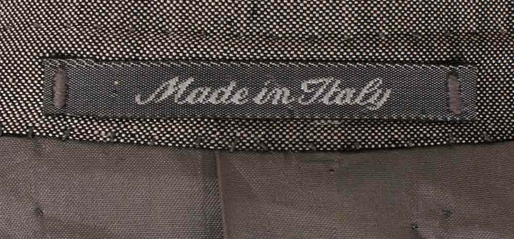 Vintage 1980s Designer Balenciaga Paris Mens Silk Suit Silver Gray - L - Poppy's Vintage Clothing