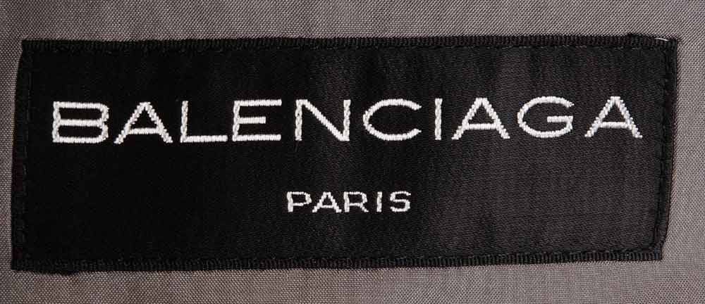 Vintage 1980s Designer Balenciaga Paris Mens Silk Suit Silver Gray - L - Poppy's Vintage Clothing