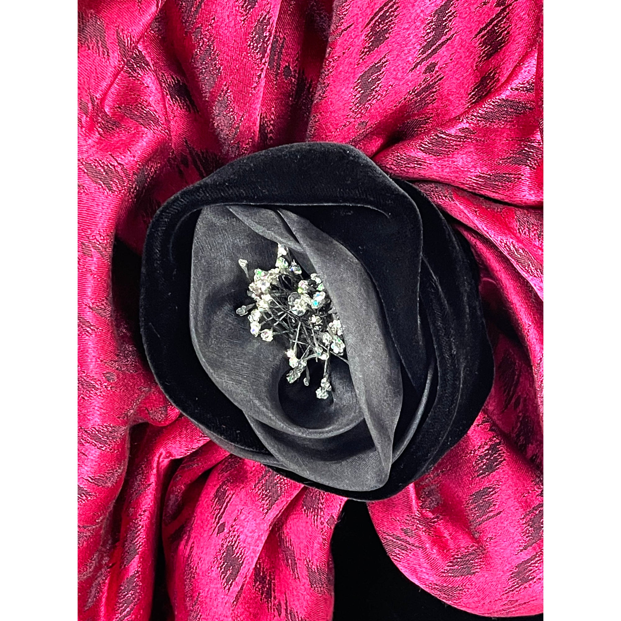 Vintage 1980s Renato Balestra Dress Black Velvet & Silk