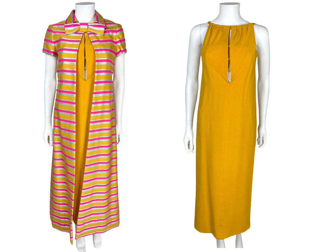 Vintage 1970s Renato Balestra Dress w Coat Italian Couture
