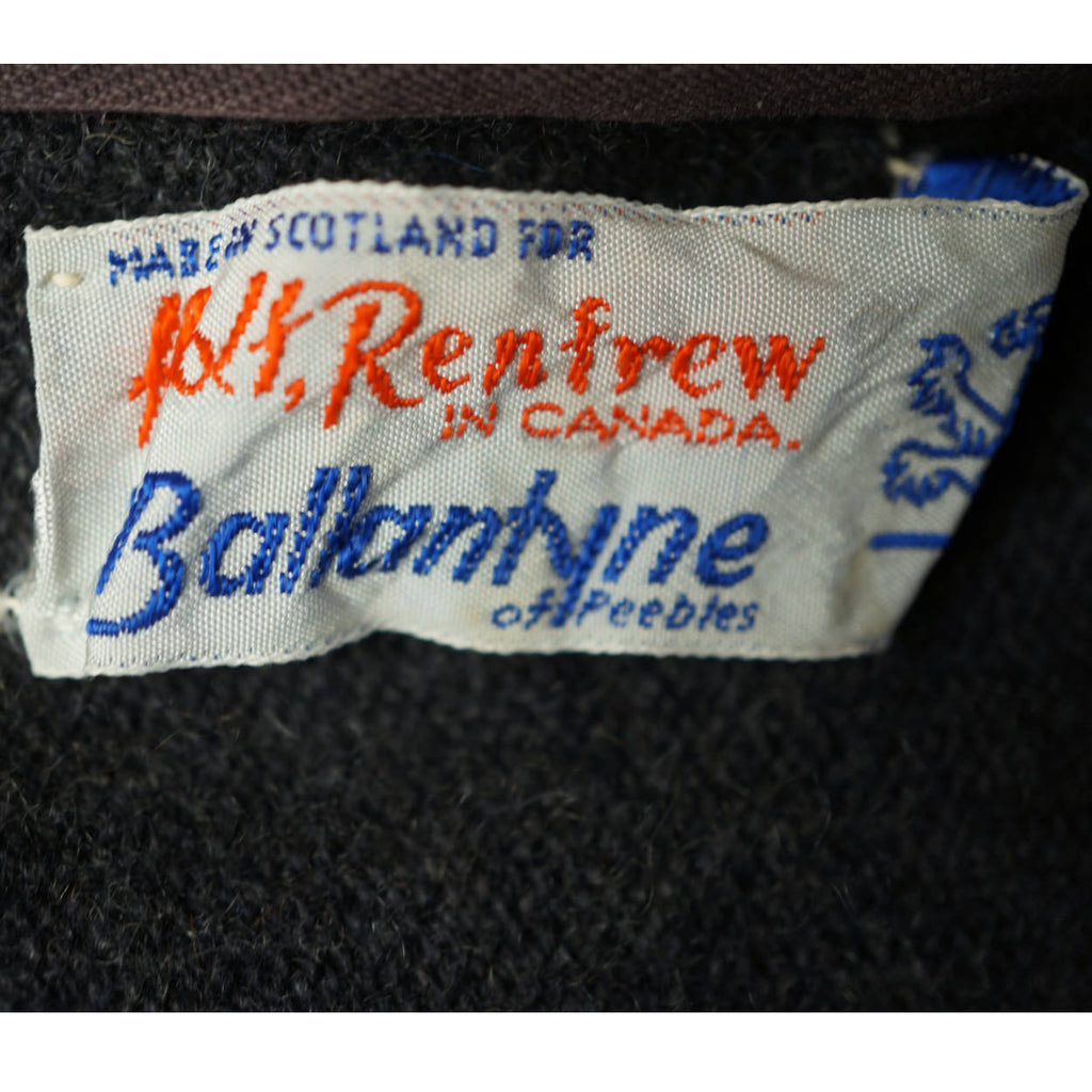 Vintage 1970s Ballantyne Scottish Cashmere Sweater Argyle Pullover Turtleneck M - Poppy's Vintage Clothing