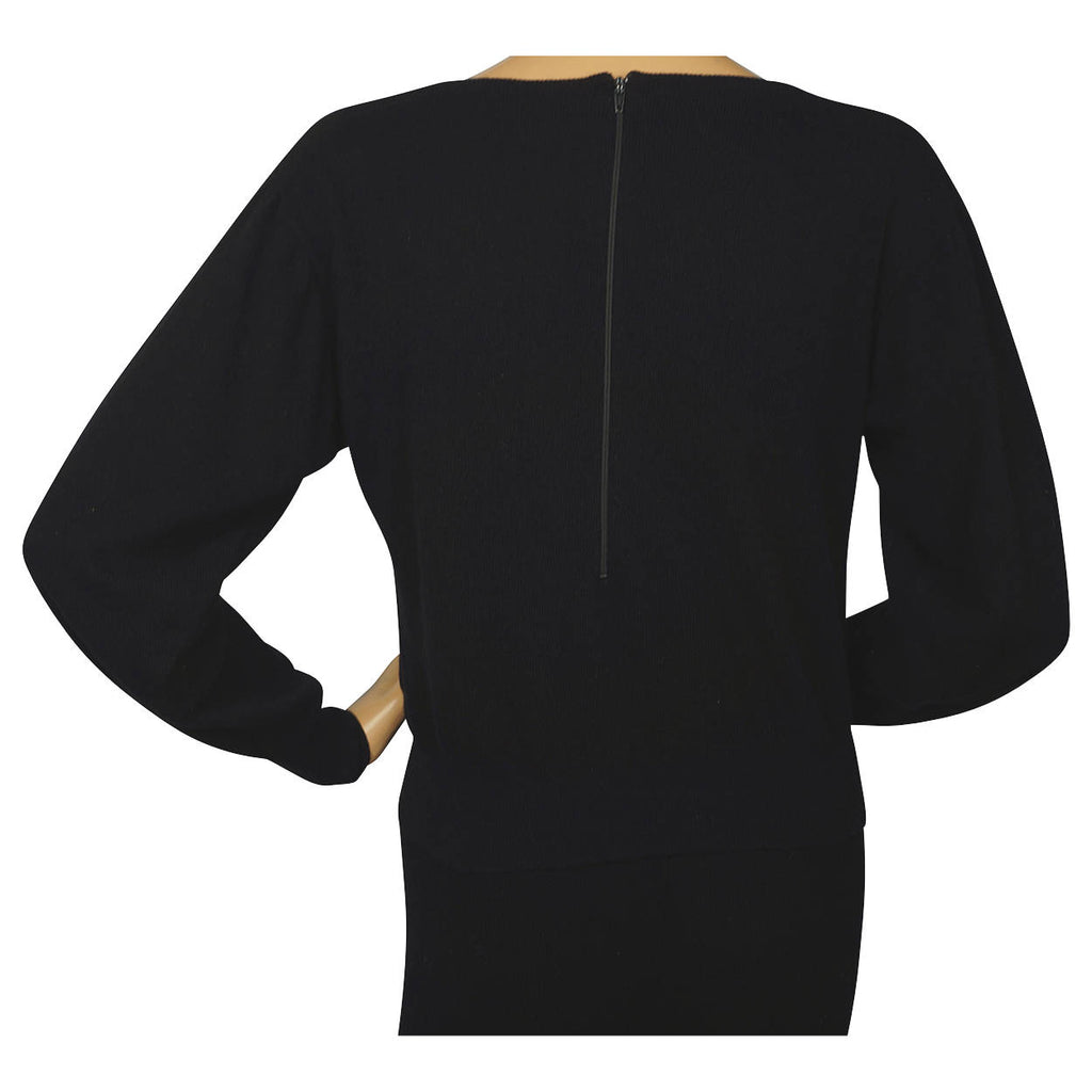 Vintage Ballantyne Scottish Cashmere Pullover Sweater Linear Pattern w Flowers L - Poppy's Vintage Clothing