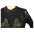 Vintage 1950s Ballantyne Scottish Cashmere Sweater Beaded Lace Insetting Size M - Poppy's Vintage Clothing