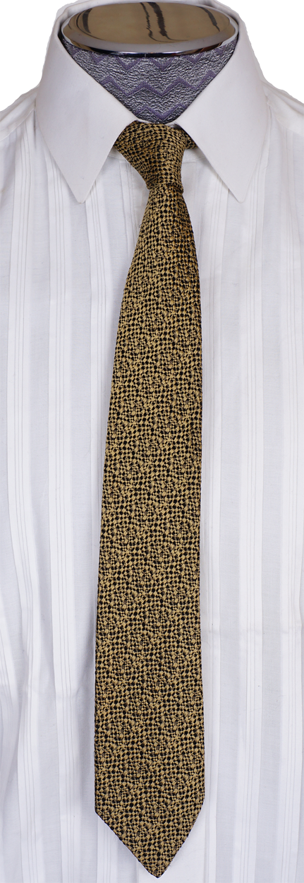 Vintage 1960s Mens Silk Narrow Tie -  Made in France - Poppy's Vintage Clothing