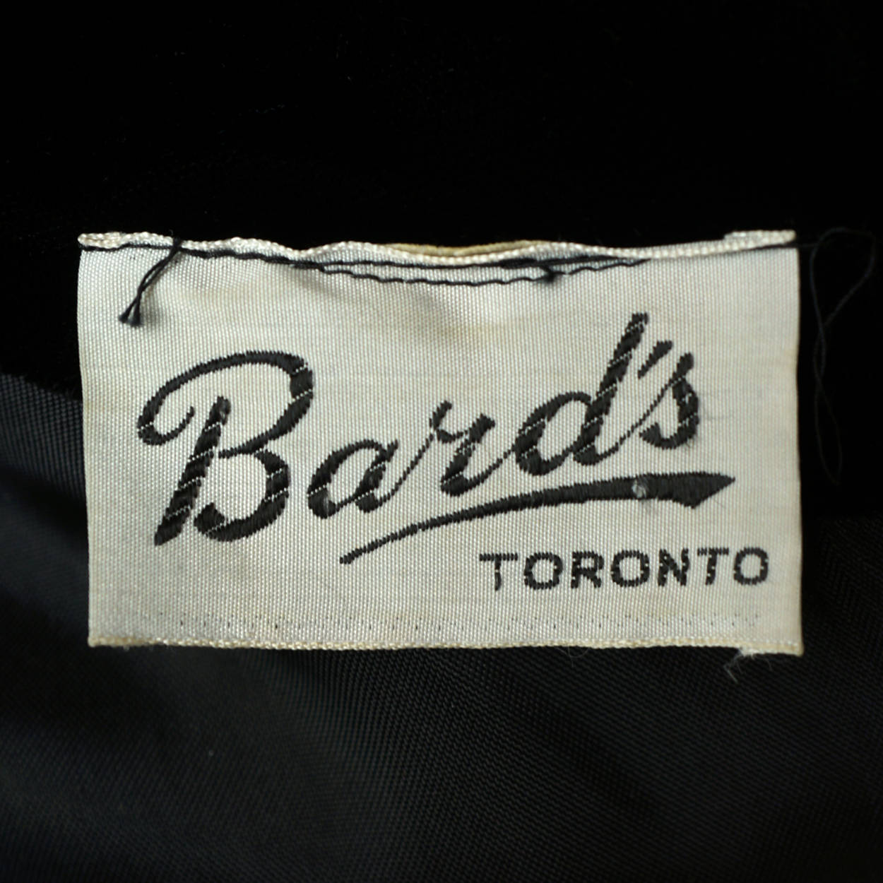 Vintage 1960s Black Velvet Evening Dress Gown Bards Toronto Claire Haddad Size L - Poppy's Vintage Clothing