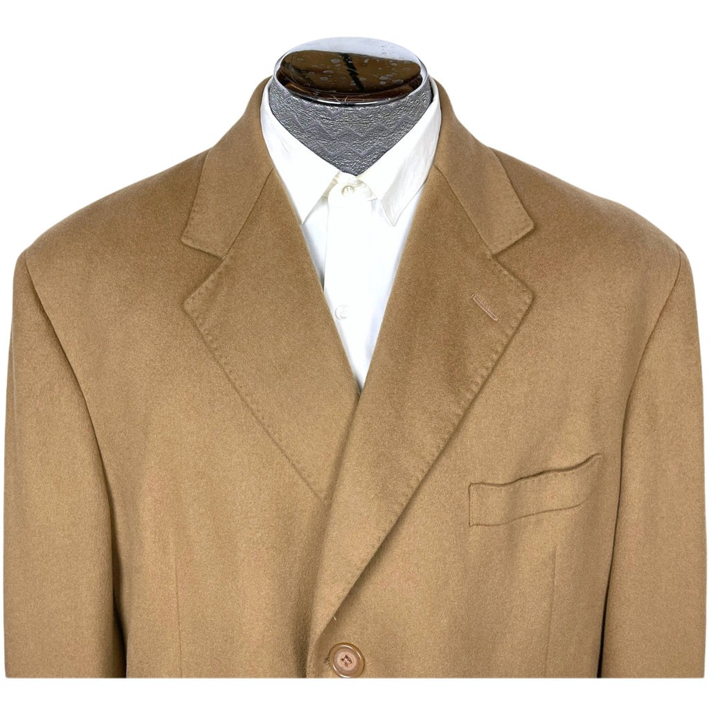 Vintage Mens Cashmere Overcoat Barneys NY Coat Size 44 Long