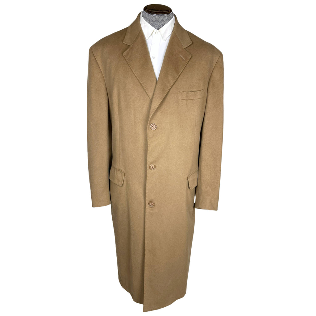 Vintage Mens Cashmere Overcoat Barneys NY Coat Size 44 Long