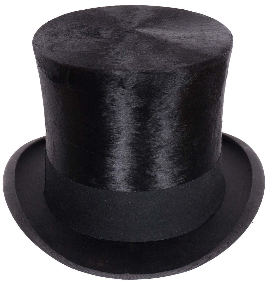 Vintage 1920s Silk Top Hat with Leather Case  - Henry Heath London - 7 1/4 - Poppy's Vintage Clothing