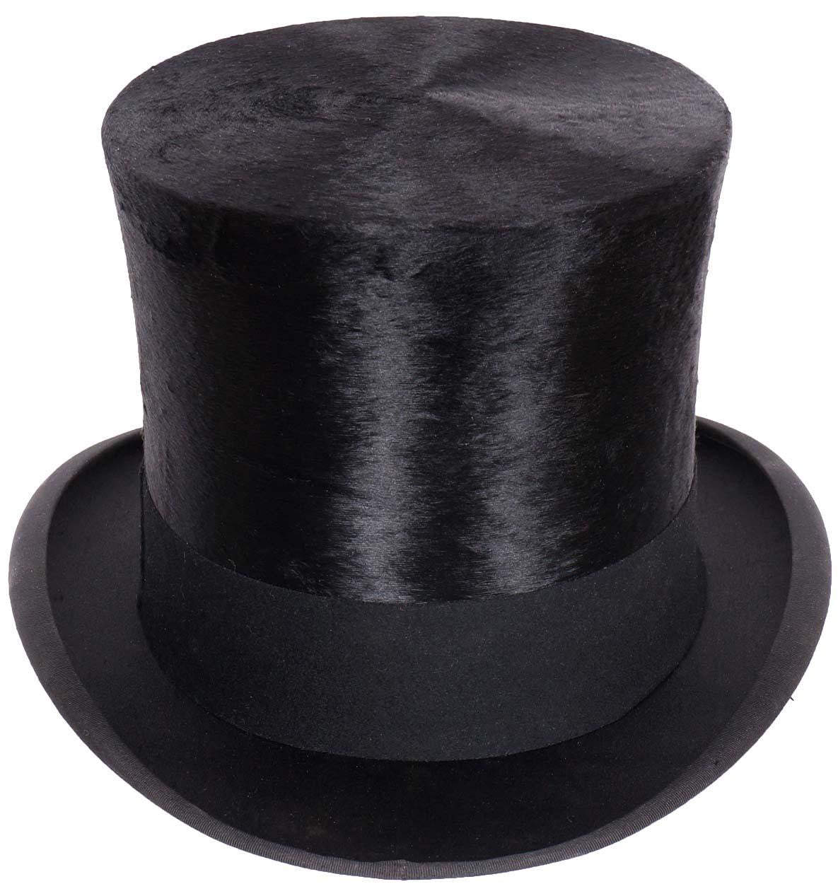 Vintage 1920s Silk Top Hat with Leather Case  - Henry Heath London - 7 1/4 - Poppy's Vintage Clothing