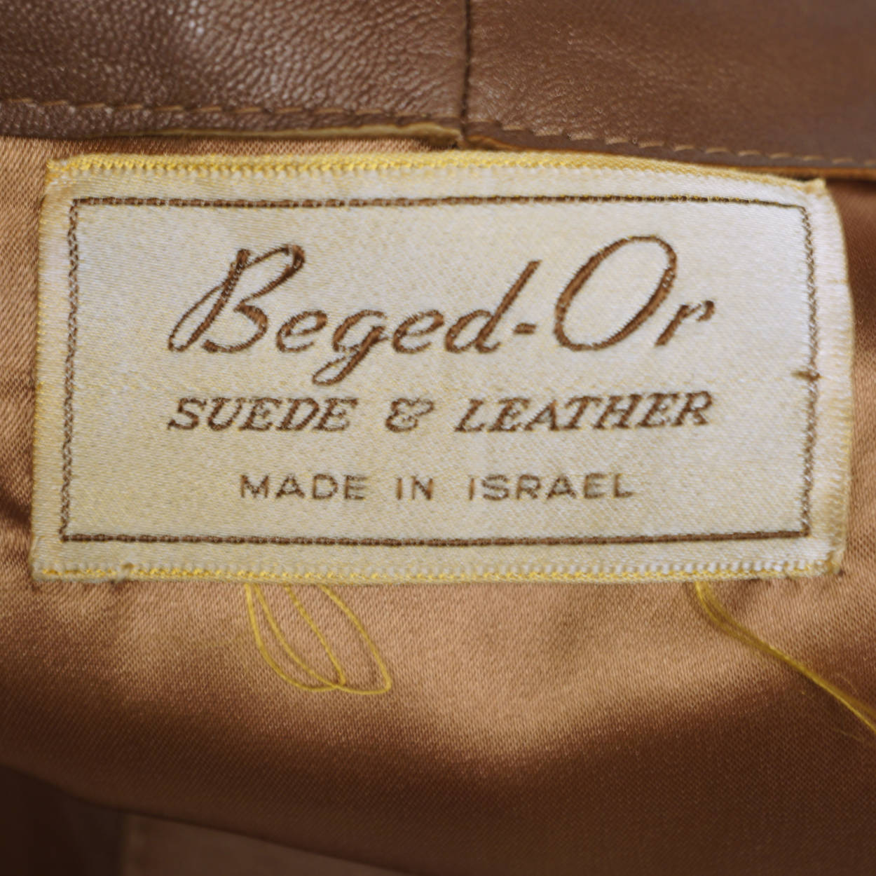 Vintage 60s Leather Jumpsuit Beged Or Israel Couture Size S - Poppy's Vintage Clothing