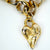 Vintage Ben Amun Hearts Necklace with Heavy Gold Toned Metal Chain - Poppy's Vintage Clothing