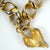 Vintage Ben Amun Hearts Necklace with Heavy Gold Toned Metal Chain - Poppy's Vintage Clothing