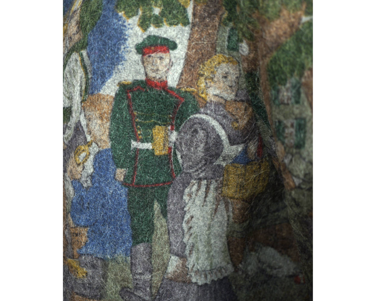 Vintage Berwin and Wolff Wool Jacket German Tracht Bohemian Scenes Ladies Size L - Poppy's Vintage Clothing