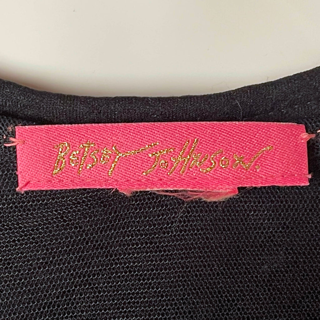 Betsey Johnson Bolero Sequinned Black Net Size M