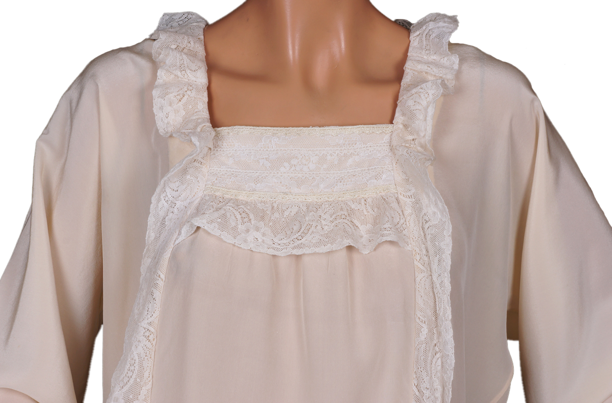 Vintage Betsey Johnson Silk Blouse - 1970s - Betsey Bunky Nini Label Size S / M - Poppy's Vintage Clothing