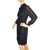 Vintage 1960s Mod Black Striped Silk Devore Velvet Dress - Bianchini Ferier M - Poppy's Vintage Clothing