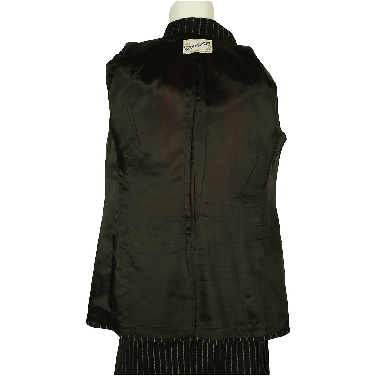 Vintage 1960s Pinstripe Wool Blend Skirt Suit Size Small - Poppy's Vintage Clothing