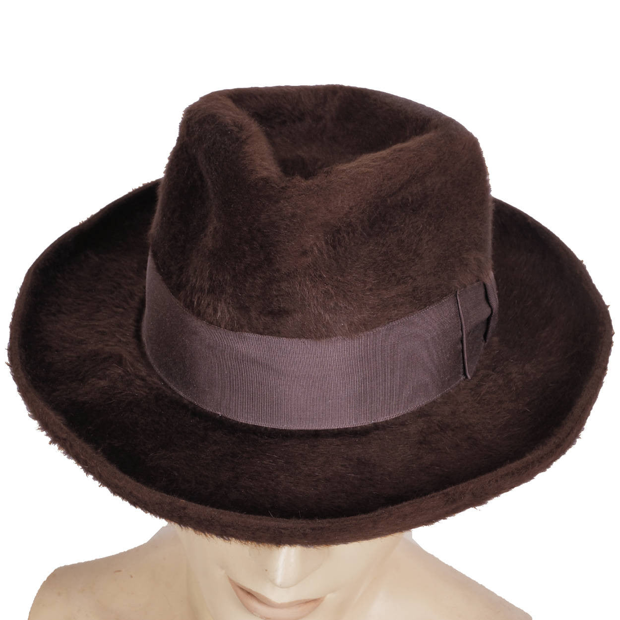 Vintage Biltmore Canadian Beaver Fedora Hat Plush Fur Felt Homberg Stetson Size 7 3/8 - Poppy's Vintage Clothing