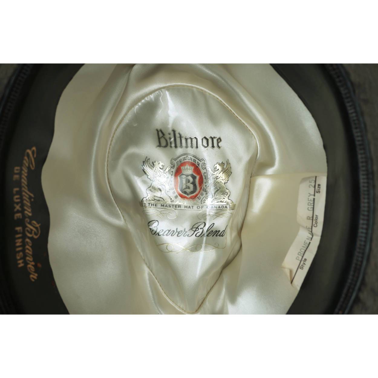 Vintage Biltmore Homburg Fedora Hat Plush Beaver Blend Deluxe Fur Size 7 1/4 - Poppy's Vintage Clothing