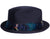 Vintage Biltmore Luxuro Fedora Hat Blue Fur Felt Stetson Size 7 1/4 1960s - Poppy's Vintage Clothing