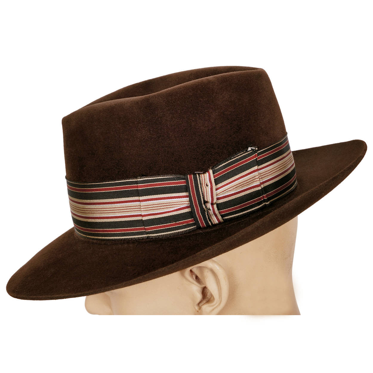Vintage Biltmore Wide Brim Fedora Hat Golden Pheasant Velour Stetson Size 7 1970s - Poppy's Vintage Clothing