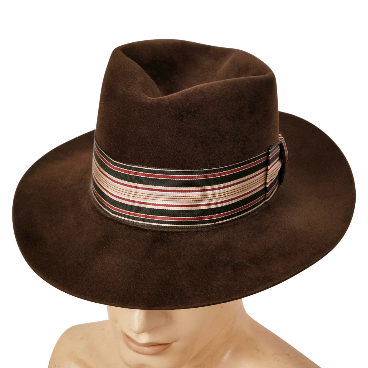 Vintage Biltmore Wide Brim Fedora Hat Golden Pheasant Velour Stetson Size 7 1970s - Poppy's Vintage Clothing