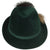Vintage Biltmore Fedora Hat Golden Pheasant Green Velour Bavarian Hunting 7 3/8 - Poppy's Vintage Clothing