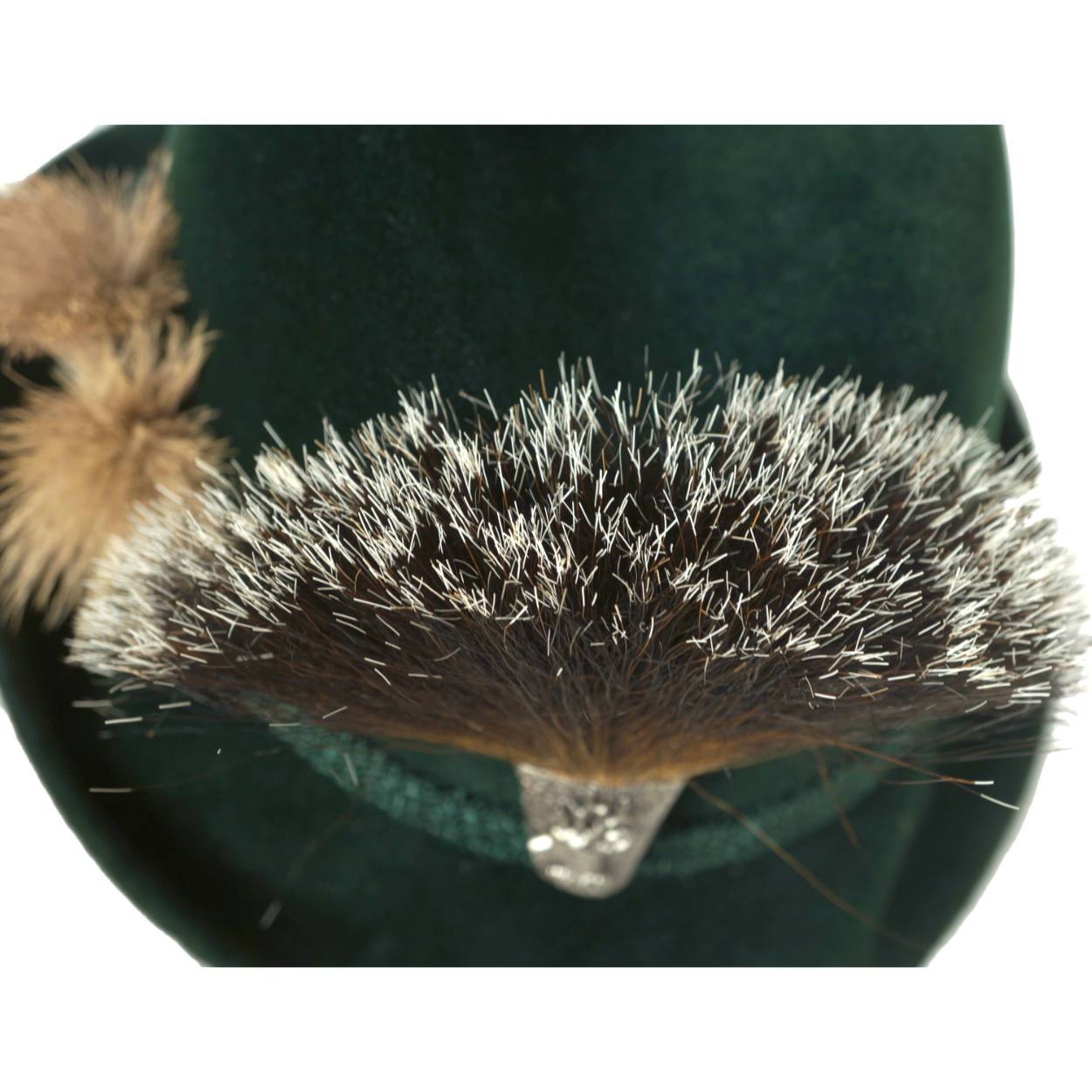 Vintage Biltmore Fedora Hat Golden Pheasant Green Velour Bavarian