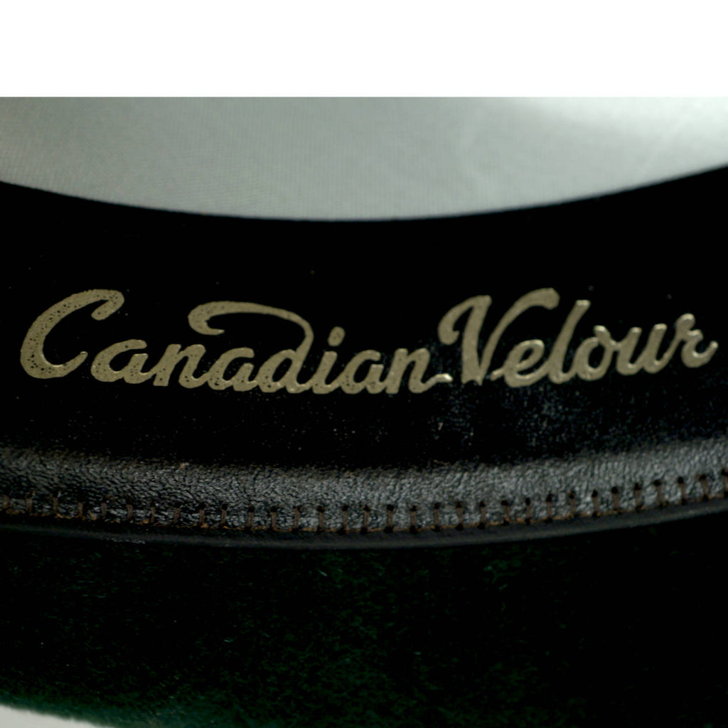 Vintage Biltmore Fedora Hat Golden Pheasant Green Velour Bavarian Hunting 7 3/8 - Poppy's Vintage Clothing