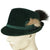 Vintage Biltmore Fedora Hat Golden Pheasant Green Velour Bavarian Hunting 7 3/8 - Poppy's Vintage Clothing