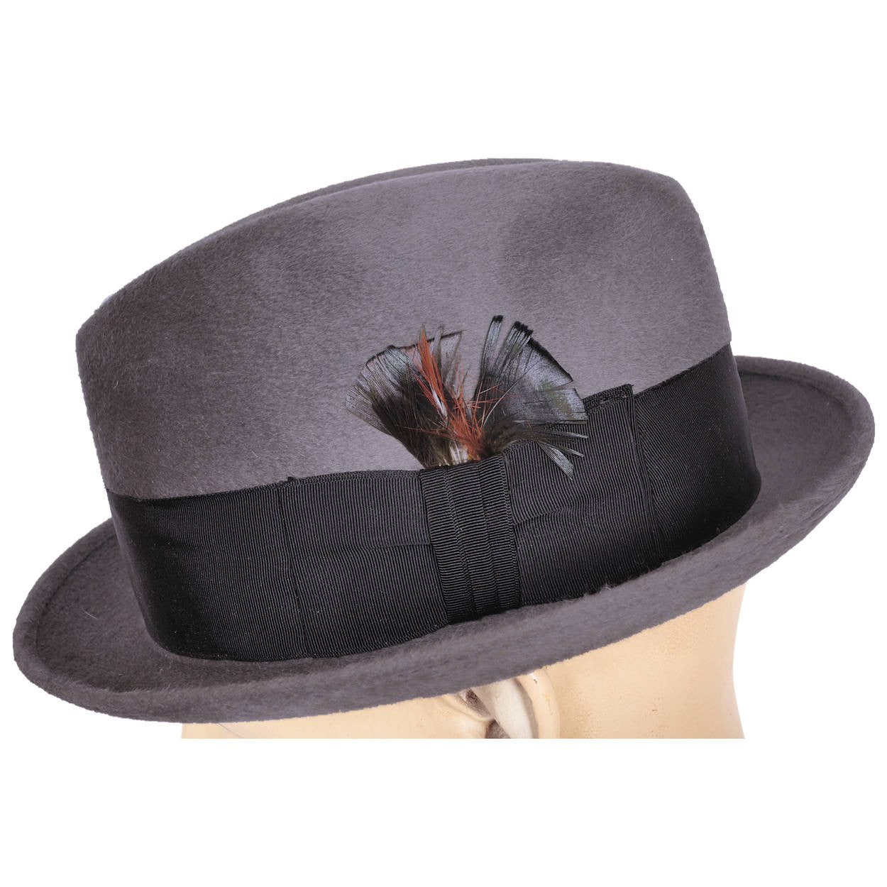 Vintage Biltmore Luxuro Fedora Hat Plush Fur Felt Homburg Stetson Size 7 3/8 - Poppy's Vintage Clothing