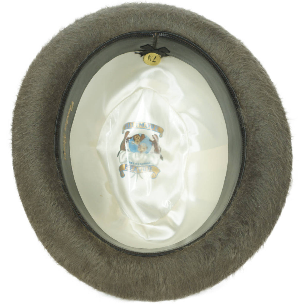 Vintage Biltmore Pure Beaver Grey Plush Fedora Hat Deluxe Fur Size 7 1/4 - Poppy's Vintage Clothing