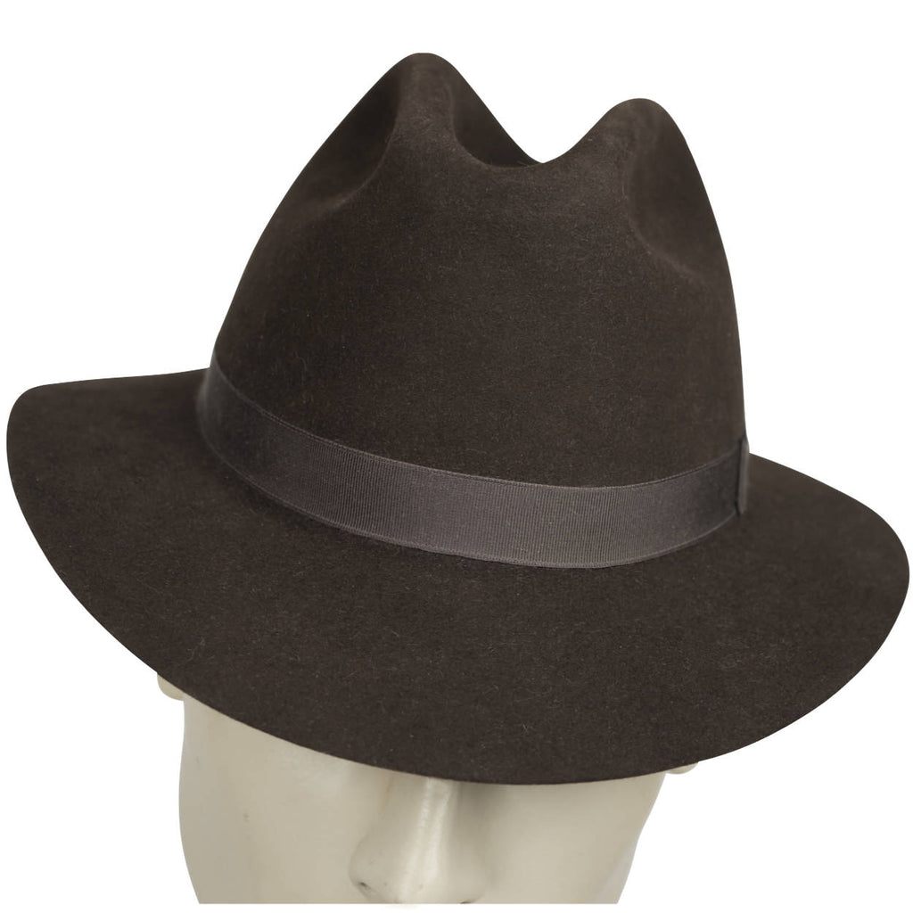 Vintage Biltmore Royal Fedora Dark Brown Fur Felt 6 7/8 Small - Poppy's Vintage Clothing