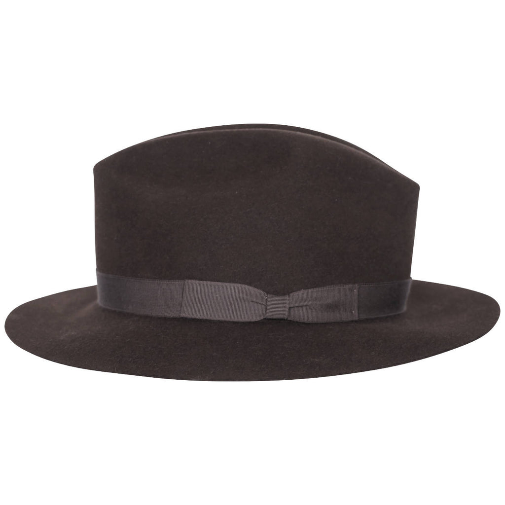 Vintage Biltmore Royal Fedora Dark Brown Fur Felt 6 7/8 Small - Poppy's Vintage Clothing