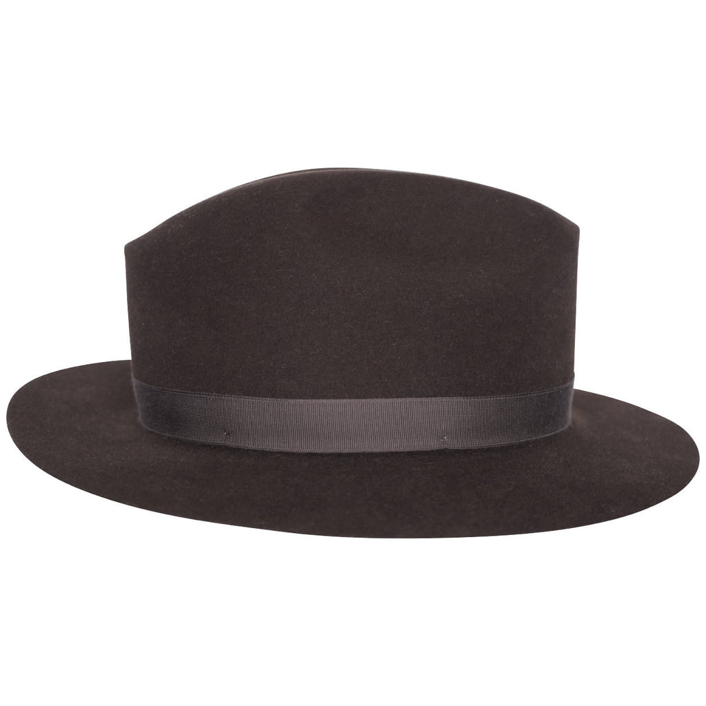 Vintage Biltmore Royal Fedora Dark Brown Fur Felt 6 7/8 Small - Poppy's Vintage Clothing