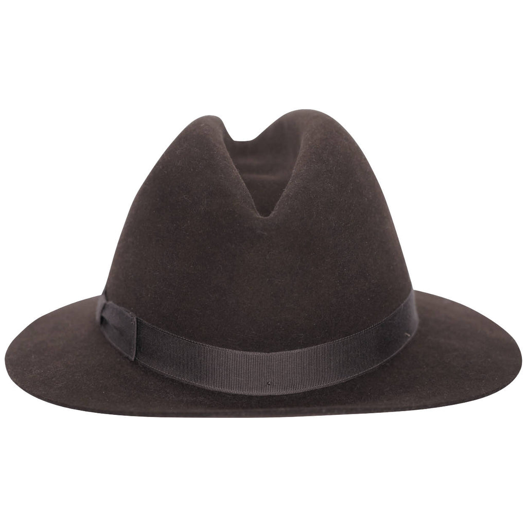 Vintage Biltmore Royal Fedora Dark Brown Fur Felt 6 7/8 Small - Poppy's Vintage Clothing