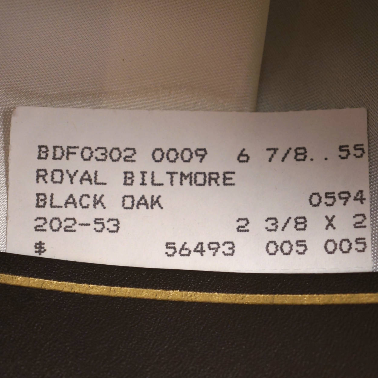 Vintage Biltmore Royal Fedora Dark Brown Fur Felt 6 7/8 Small - Poppy's Vintage Clothing
