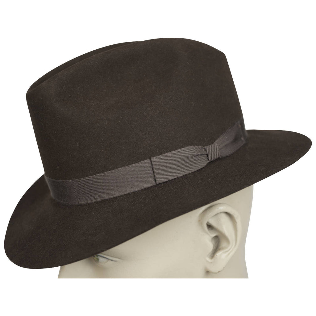 Vintage Biltmore Royal Fedora Dark Brown Fur Felt 6 7/8 Small - Poppy's Vintage Clothing