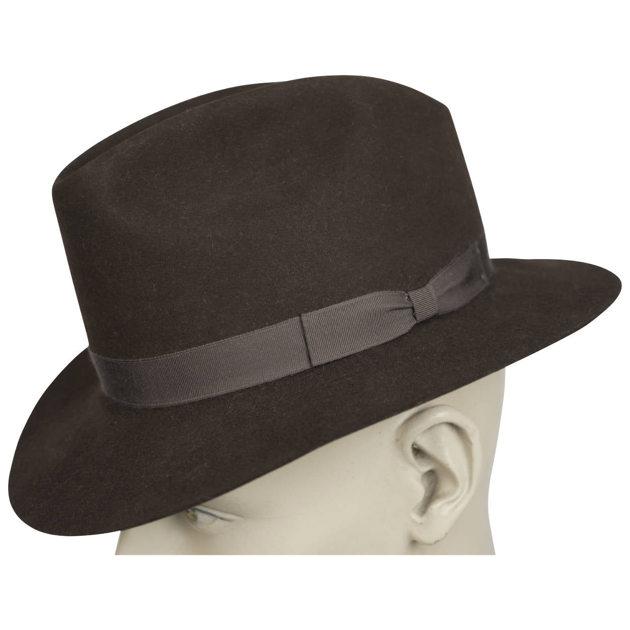 Vintage Biltmore Royal Fedora Dark Brown Fur Felt 6 7/8 Small - Poppy's Vintage Clothing
