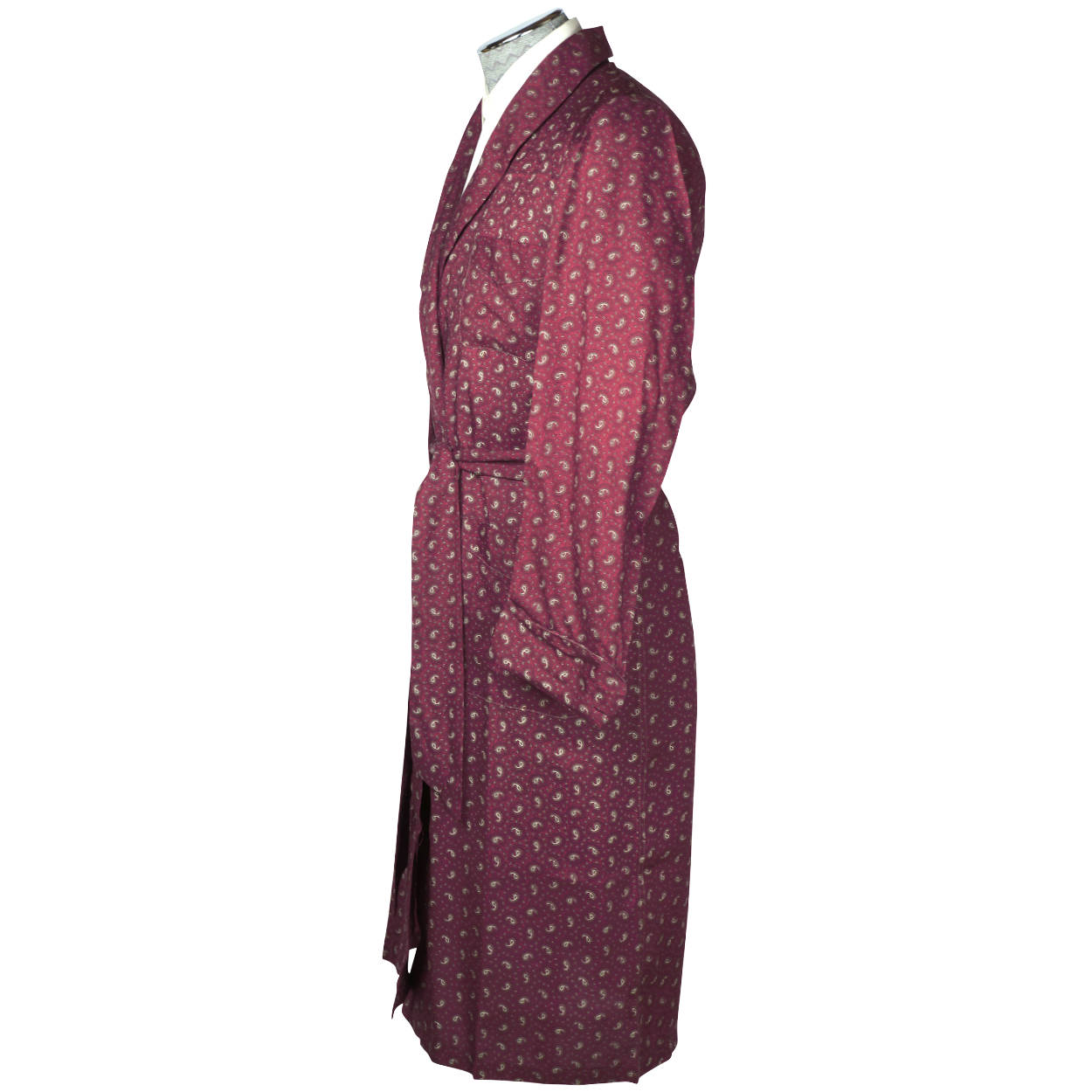 Vintage 60s Mens Dressing Gown Viscose Challis Canada Size S - Poppy's Vintage Clothing