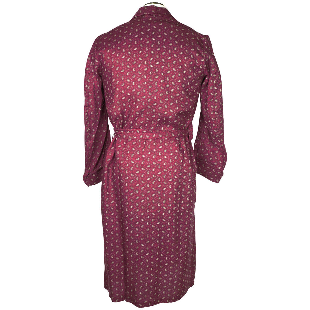 Vintage 60s Mens Dressing Gown Viscose Challis Canada Size S - Poppy's Vintage Clothing
