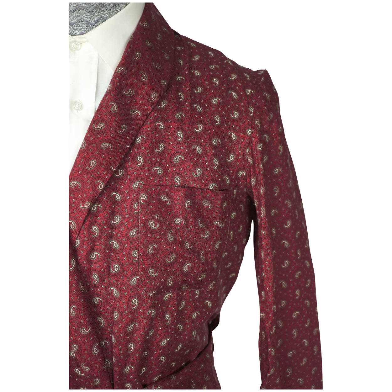 Vintage 60s Mens Dressing Gown Viscose Challis Canada Size S - Poppy's Vintage Clothing