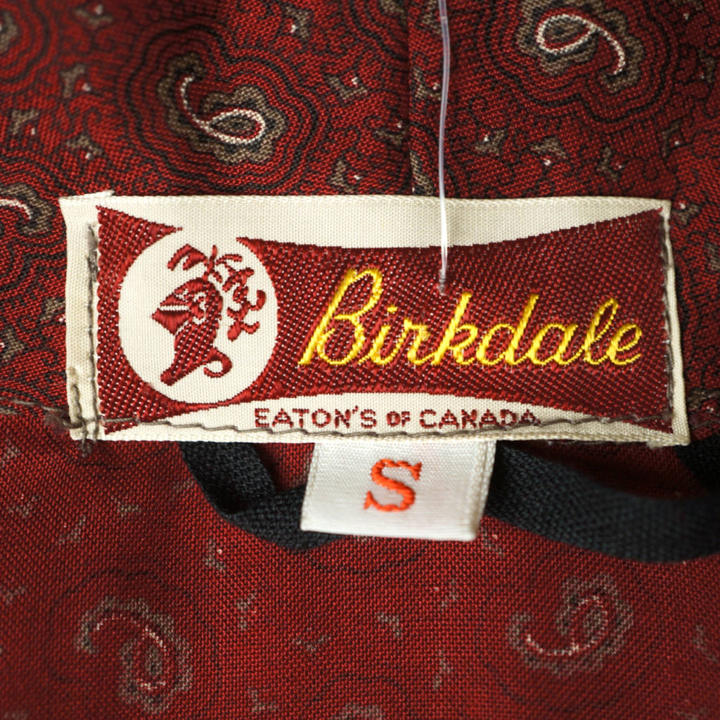 Vintage 60s Mens Dressing Gown Viscose Challis Canada Size S - Poppy's Vintage Clothing
